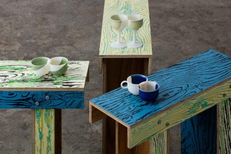 サムネイル:長坂常による、ミラノトリエンナーレ公式展示「alamak! Design in Asia」に出展する作品「twintsugi」と「ColoRing_shrine table」