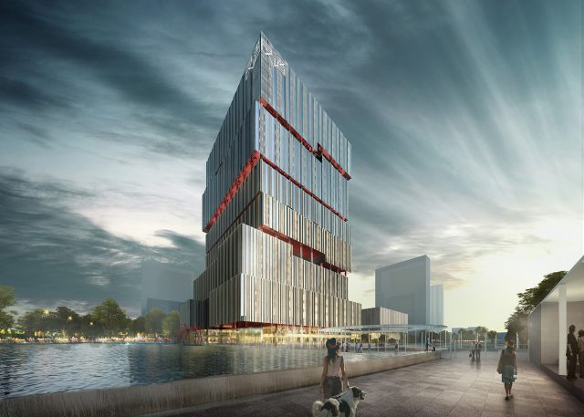 日建設計が計画している、中国の複合ビル「杭州万科復興路TOD