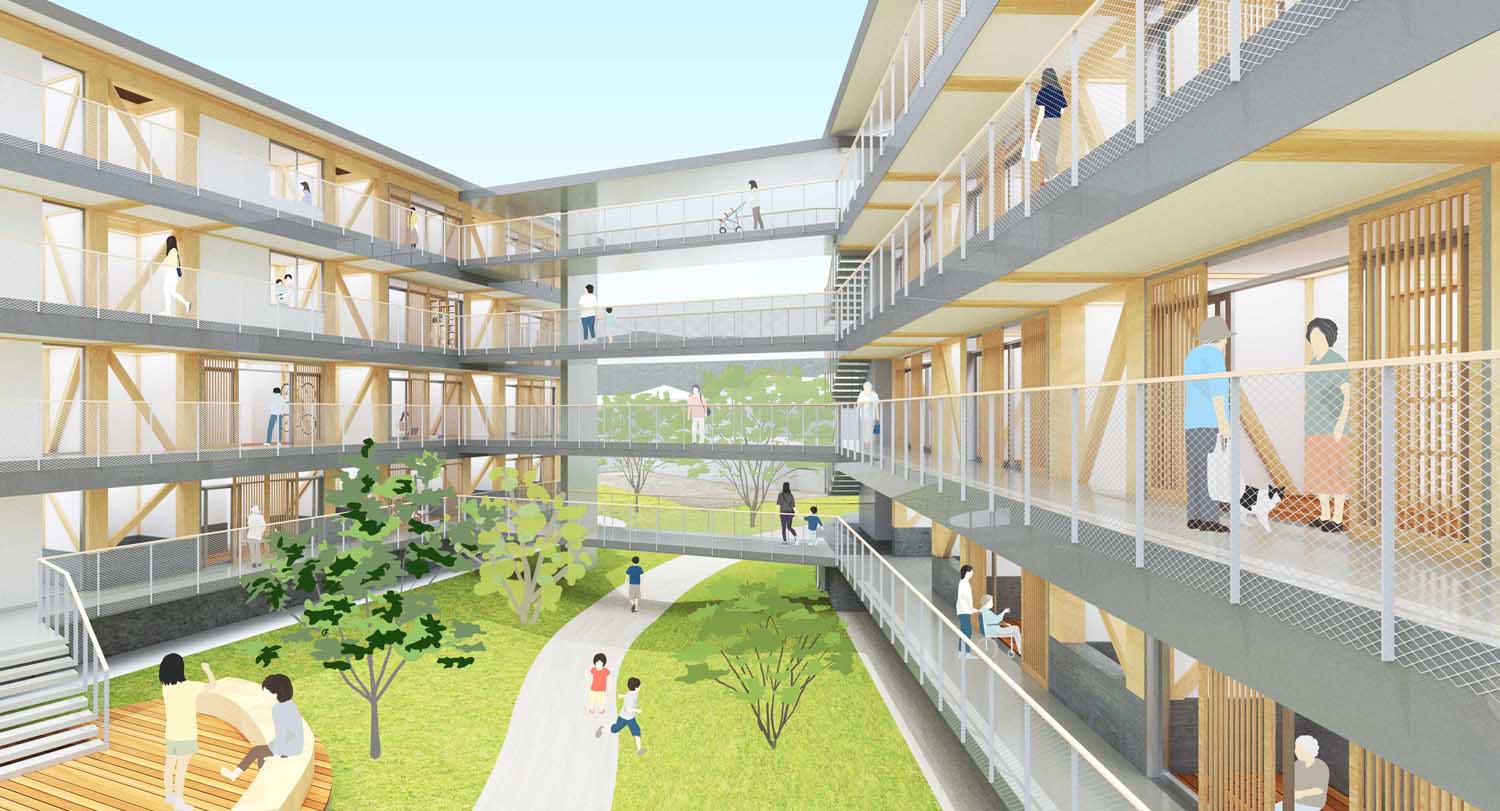 乾久美子らが審査した 徳島の あらわし木造4階建て集合住宅の設計コンペ Awaもくよんプロジェクト の結果と提案書が公開 Architecturephoto Net