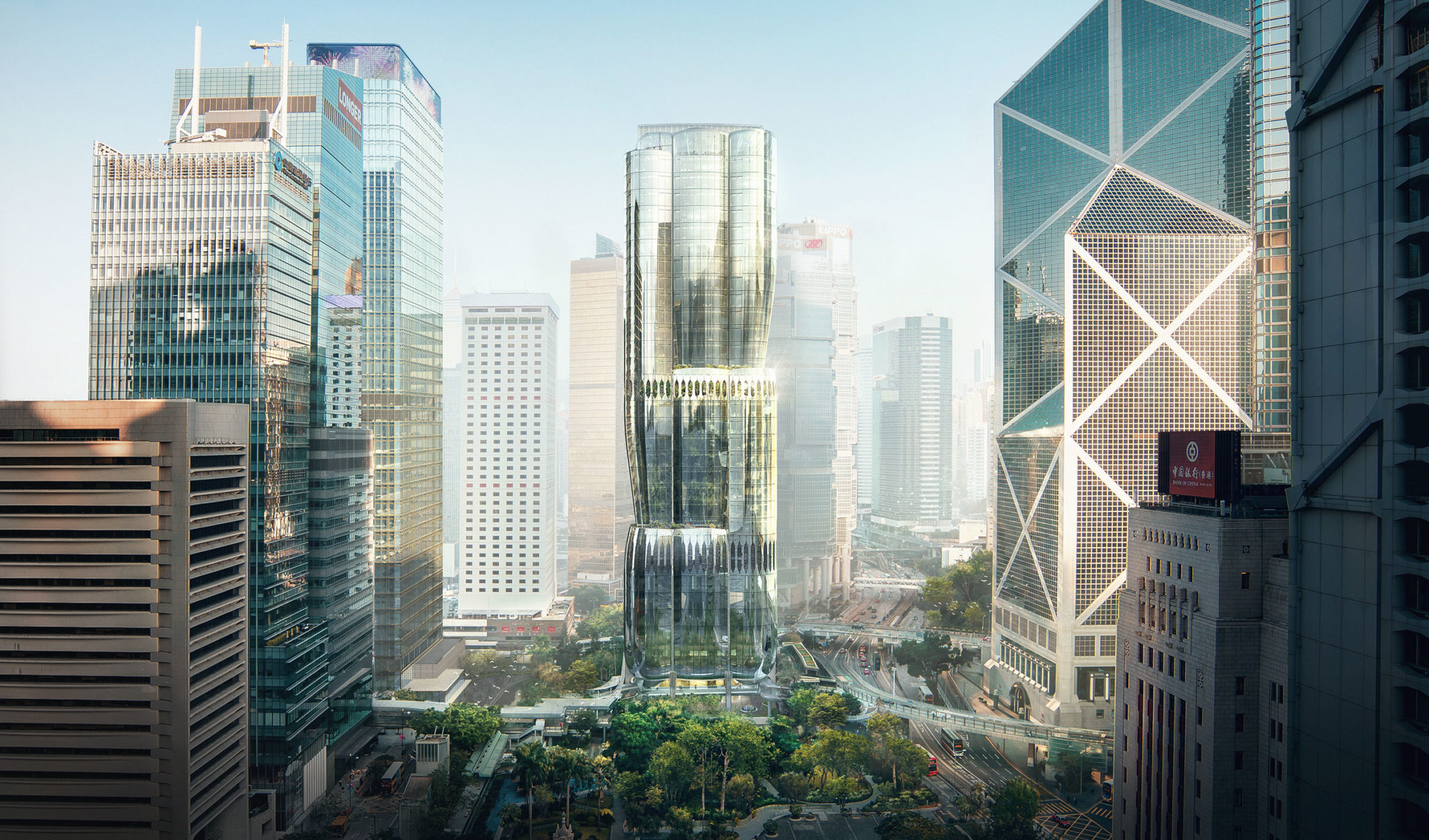 ザハ ハディド アーキテクツが計画している 香港の36階建ての高層ビル 2 Murray Road 香港蘭のつぼみを再解釈した有機的な外観は 隣接する公園との調和を意図し 環境性能も考慮 Architecturephoto Net